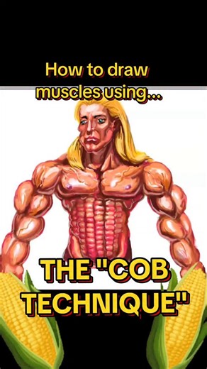 Sean Glaze | The COB TECHNIQUE is the number one way to draw juicy muscles (more than you can count). #drawingprocess #tutorial #muscles #anatomy #paint... | Instagram