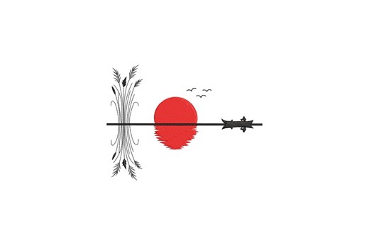 Sunset Lake Embroidery Design, Sunset Lake Machine Embroidery, 4 Sizes, Instant Download - Etsy