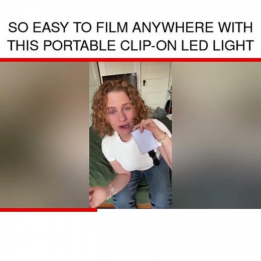 So Easy to film anywhere with this portable clip-on LED light