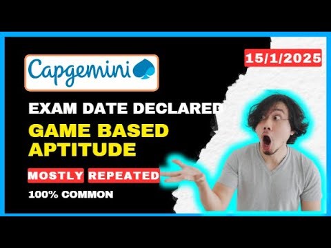 100% Common😍 | Capgemini game based aptitude test 2025 || Questions & Answers