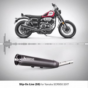 #Yamaha #SCR950 is a nimble scrambler that's very easy to ride – make it look and sound even cooler with a black-coated #Akrapovic muffler! Read more: https://goo.gl/Jq478Y | Akrapovic Exhaust System