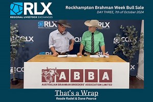 🟡 Rockhampton Brahman Bull Sale 🟡 We’re joined by the president of the Australian Brahman Breeders' Association Limited, Reade Radel & Dane Pearce from Nutrien Ag Solutions - QLD Stud Stock to debrief after DAY THREE of the Rockhampton Brahman Week sale. 🗞For more details on today’s sale, visit https://rlx.com.au/sales/ | Central Queensland Livestock Exchange - CQLX