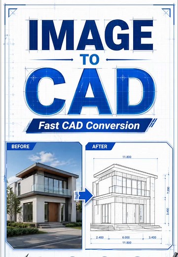 Photo to Blueprint: Fast CAD Drawing Conversion#CAD #AutoCADTips #floorplan #ai #imagetocad