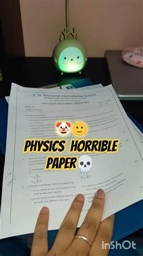 Traumatic paper🥀💀physics class 11* #exam #exampreparation #examprep #study #studywithme #viral