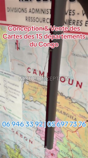 Conception & vente des cartes du Congo avec les 15 départements. #scolaire #congobrazzaville242🇨🇬 #ecoles #geography #imprimerie