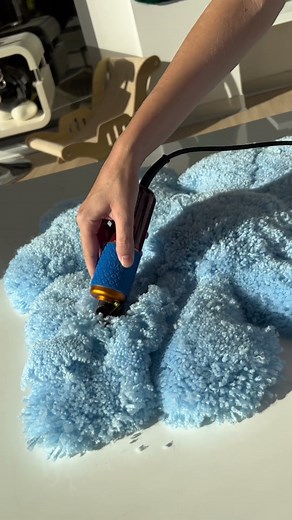 Fluffy Rug Chrome Hearts ASMR Shaving #tufting #diy #handmade