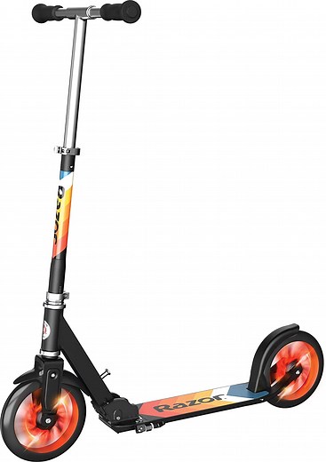 Razor A5 Lux Light-up Kick Scooter - Large 8" Wheels, Foldable, Lightweight, for Child and Teen