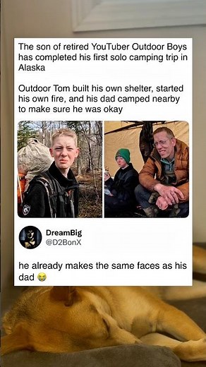 Outdoor Boys son just did his first solo camping trip 🥲