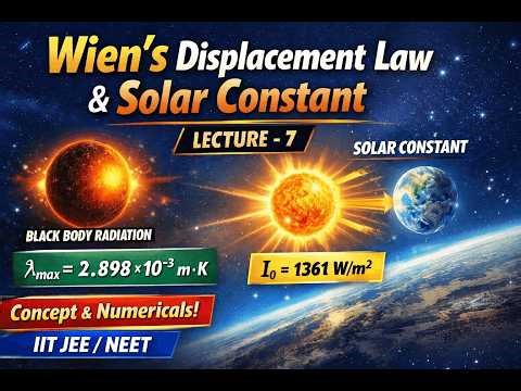 Black Body Radiation, Wien’s Displacement Law & Solar Constant | JEE/NEET | L-7