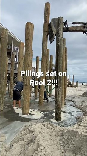 Jetting the Pilings on training pool!