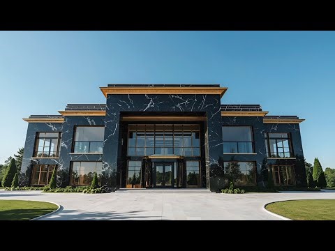 Full Tour of a Massive Modern Mansion | Black Marble & Gold Opulence