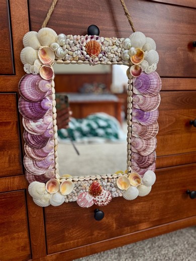 Handmade Seashell Mirror - Etsy