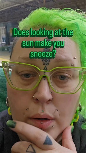 Sun make you sneeze? ACHOO syndrome is the cause and affects about 1 in 4 people! I noticed this when I was a kid. The sun shining in my eyes would make me sneeze, and I could easily recreate it with bright indoor lights. Bodies are weird, and I find these things fascinating! #weirdscience #alwaysalternative #bodyfacts #specialinterest #weirdstuff #weirdfacts | Always Alternative