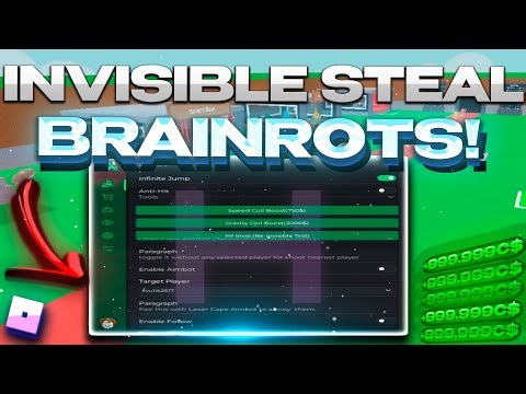 Steal A Brainrot Script *ANTIHIT* [ INVISIBLE, FINDER, CLONE STEAL, NOCLIP, SPEED BOOST, ANTIKICK ]