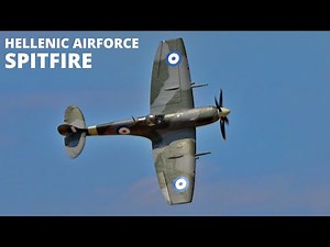 Hellenic Airforce SPITFIRE | Takeoff & Aerobatic Airshow Display | AFW Airshow [4K]