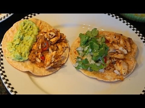 Fish Tacos Guacamole, Cilantro & Onion -- Easy Step-by-Step Chef