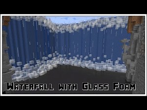 Minecraft 1.16 E41: Tutorial - Waterfall with Glass Foam