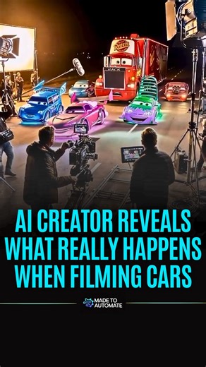Made To Automate on Instagram: "What looks effortless on screen is rarely simple behind the scenes. Car footage that feels cinematic is often powered by AI workflows, smart tracking, and layered compositing. The reveal shows how technology quietly reshapes reality, turning ordinary motion into something polished and intentional. Angles are not accidental and lighting is rarely natural. AI assists with stabilization depth enhancement and motion prediction, allowing creators to capture speed drama