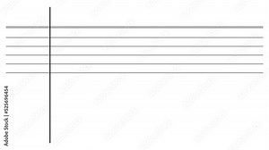 Blank loose leaf notebook paper background. Realistic line paper note. lined vector horizontal illustration. Notebook paper with lines Stock Video