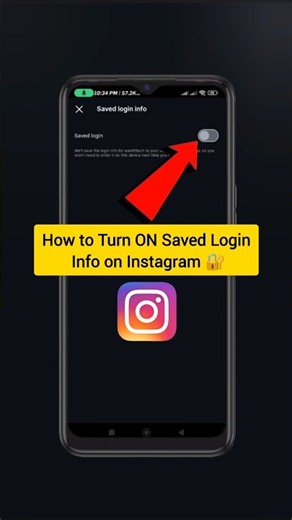 How to Turn ON Saved Login Info on Instagram 🔐 | Instagram Login Settings