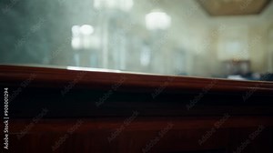 Courtroom Witness Stand Perspective During Testimony Session Generative AI