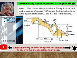 Force Analysis of a Tractor Shovel and Calculate forces in the hydraulic cylinders of the machine.