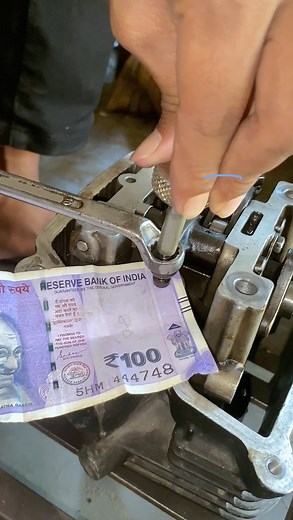 Budget Feeler Gauge Trick! Adjusting Motorcycle Valve Clearance Using a ₹100 Note #ValveClearance #BikeRepair #MechanicTrick #EngineAdjustment #FeelerGaugeHack #MotorcycleMaintenance #MechanicLife #DIYBikeRepair #BikeServiceTips #EngineTuning #TwoWheelerRepair #WorkshopSkills #IndianMechanic | The Mechanic