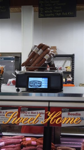 Sweet Home Bellville Meat Market 🤠🎶 Where the sausage is smoked slow, the people know your name, and the smell hits you before you even walk through the door. It’s good to be home. If you’ve never been to see us, you’re overdue for a trip to Bellville, Texas. Home of the famous Bellville Meat Market, Texas BBQ, and the best smoked sausage around. 📍 Bellville Meat Market 🕐 Open daily | After hours deer drop offs 7 to 10P | Bellville Meat Market