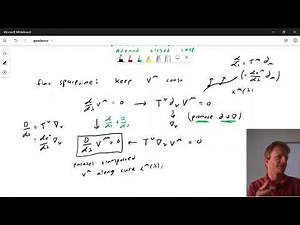 Parallel transport and geodesics: Video 21 of General Relativity at UArizona with Sam Gralla