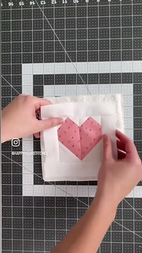 Stitch a Cute Heart Quilt Block