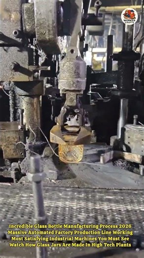 Satisfying High-Speed Glass Jar Factory Production #shorts
