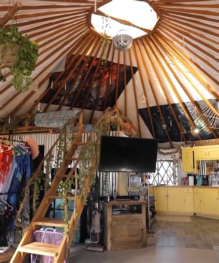 214K views · 4.1K reactions | Whitney & Trent built an Off Grid Yurt Homestead for $60k and the inside is magical! | Tiny House Expedition | Facebook