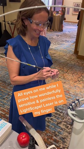 Curious about lasers in dentistry? I was too! Here i am testing the LightScalpel Laser on my finger. Yes, it is so sensitive that it didnt cut my finger. It only cuts the tissue it is intended to cut. Cool right?! #lasers #dentallaser #laser #scalpel This #co2laser is incredible for #lip #tongue and #buccal #frenectomy Worried about ur upcoming #tonguetie release? Ask to check out their laser. LightScalpel was used for my lip release @drcatherinemurphy @drcatherinemurphy @drcatherinemurphy