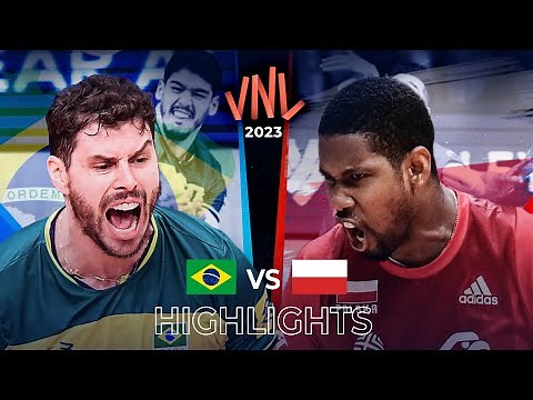 POLAND vs BRAZIL | Highlights | Men's VNL 2023
