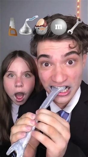 Giant Silver Chocolates ASMR With My Sister!😁😍#shorts #viralvideo