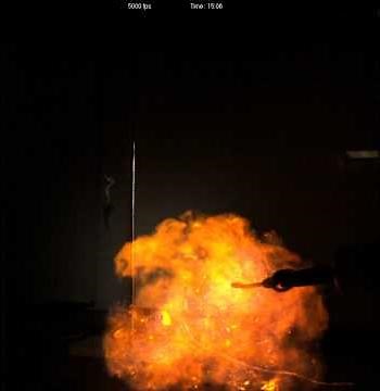 Methane Air Explosion (flash fire) 5000 fps High Speed - 10fps playback rate