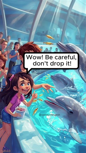 At the Dolphin Show | English Conversation Practice ⁨ @voicesofenglish #englishconversation