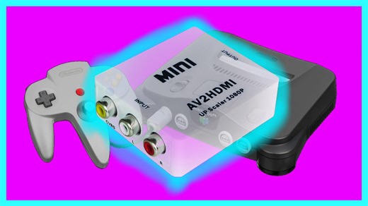 AV2HDMI converter N64 Nintendo 64 full size 1080P