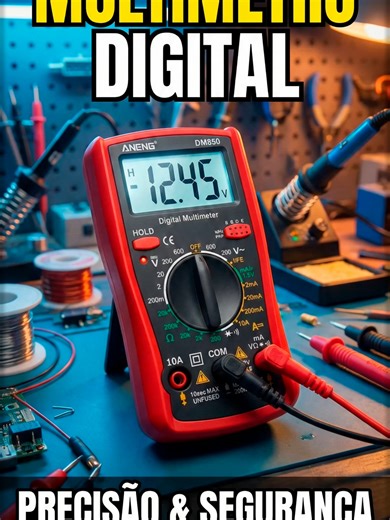 O Multímetro que Você Precisa ANENG DM850 Profissional e Portátil #MultimetroDigital #ANENGDM850 #Eletronica