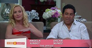Angela Kinsey and Oscar Nunez from "The Office"