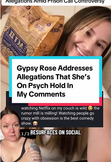 Gypsy Rose comments on my post to address allegations that she’s on a psych hold amid her prison call controversy@𝗟𝗮𝘁𝗶 #truecrimetok #truecrimestory #gypsyrose #gypsyroseblanchard #tiktokdrama