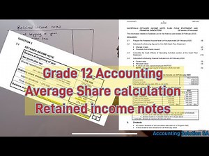 Grade 12 Accounting Term 1 | Average Share Calculation | Balance sheet Retained income note