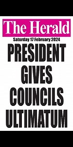 Stories making the headlines in today's paper: | The Herald-Zimbabwe