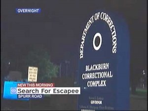 Inmate escapes from Blackburn Correctional Complex