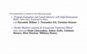 Double Machine Learning for Causal and Treatment Effects