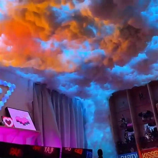 Cloud Light Multicolor Lightning Changing, 3D Thundercloud LED Light Cotton Lightning Cloud Colorful Atmosphere Night Light, DIY Creative Cloud Lights for Bedroom Gaming Room Indoor, 26.2 Feet