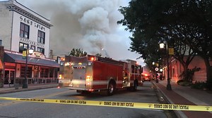 Crews battle massive fire at The Corner Bar in Rockford