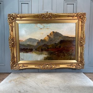 Antique Scottish Loch Oil Painting: Signed Landscape Art, Gilt Frame, 1904 - Etsy UK