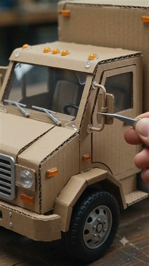 Amazing Cardboard Truck Build & Paint | DIY Mini Truck Tutorial 🚚