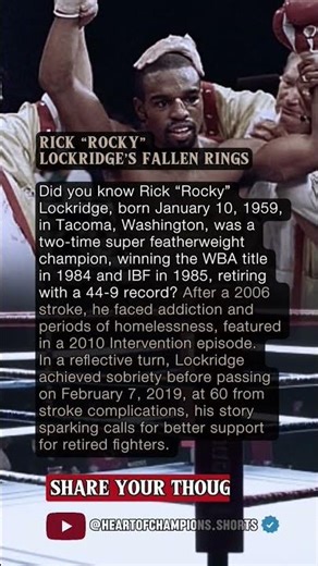 RICK “ROCKY” LOCKRIDGE’S FALLEN RINGS